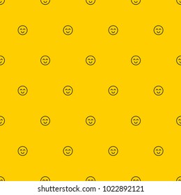 Bright Banner With Tiny Smiley. Seamless Pattern With Emoticons. Positive Yellow Background, Print, Paper Wrapping For Fools Day, Laughter Day. Vector Illustration