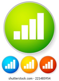 Bright bar chart icon