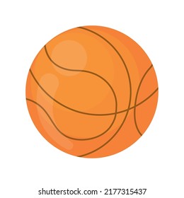 bright basketball ball over white