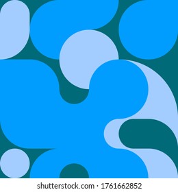 Bright bauhaus background with geometric shapes, fashion minimal pattern is style of 80s, modern graphic design, swiss pattern. Vector illustration