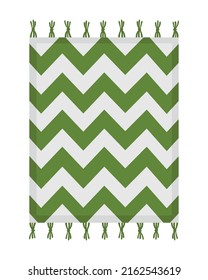 Bright beach towel. Doodle flat clipart. All objects are repainted.