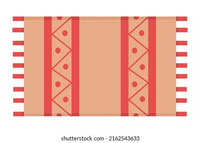 Helles Strandtuch. Doodle flach Clip Art. Alle Objekte werden neu gestrichen.