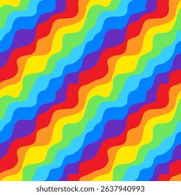 Bright beautiful abstract rainbow seamless pattern. Background, print, wallpaper. Vector illustration
