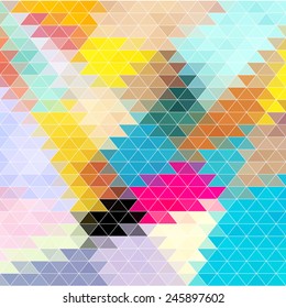 bright beautiful background of different triangles