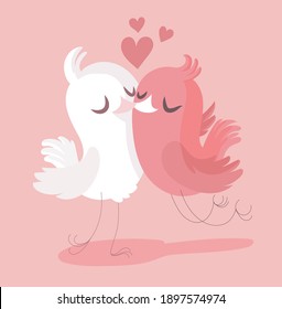 bright beautiful color cartoon card valentine's day illustration