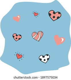 bright beautiful color cartoon card valentine's day illustration