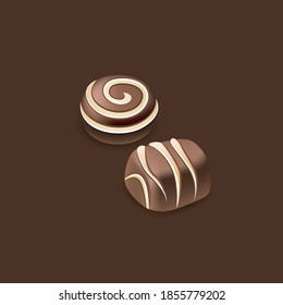 bright beautiful colorful juicy illustration with sweets