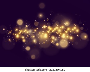 Bright beautiful golden sparks on a background.	
