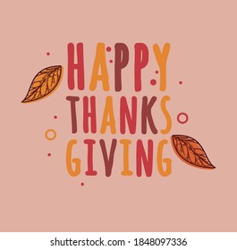 
bright beautiful illustrated autumn thanksgiving card