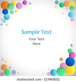 bright and beautiful illustration with circles - background for the text.