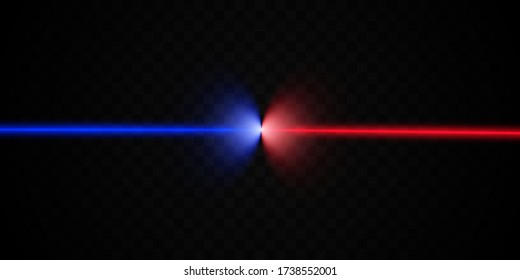 
Bellas y luminosas vigas láser en un fondo transparente. Láser de escáner.