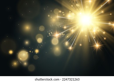 Bright beautiful sparks on a background.	
