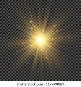  Hermosa estrella. Luz de los rayos.