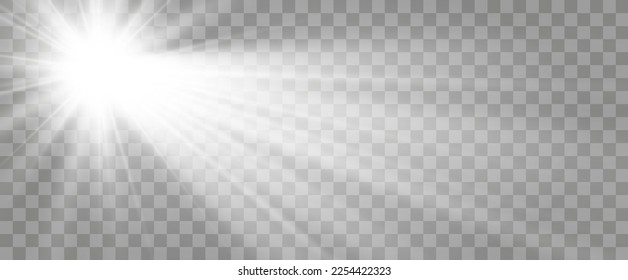 	
Bright beautiful star.Illustration of a light effect on a transparent background.