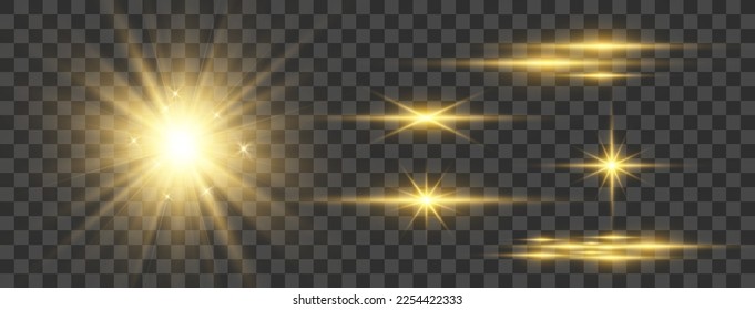 	
Hermosa estrella brillante.Ilustración de un efecto luminoso sobre un fondo transparente.