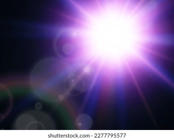 Hermosa estrella brillante.Ilustración de un efecto luminoso sobre un fondo transparente.