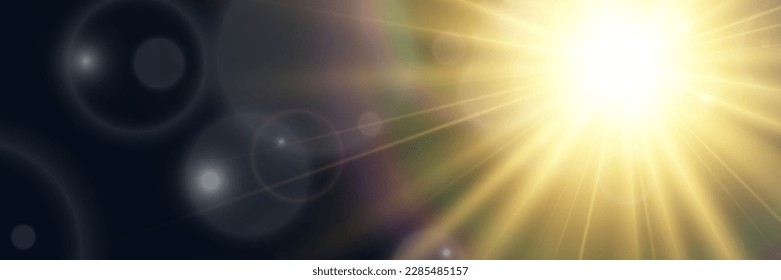 Bright beautiful star.Illustration of a light effect on a transparent background.