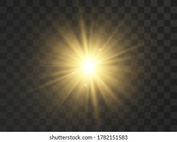Bright beautiful star.Vector illustration of a light effect on a transparent background. - Shutterstock ID 1782151583