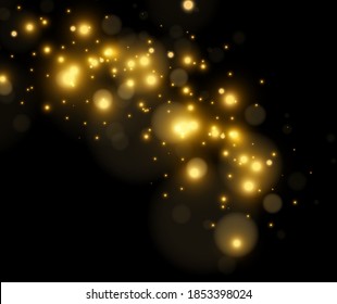 Bright beautiful star.Vector illustration of a light effect on a transparent background.