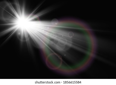 	
Hermosa estrella brillante.Ilustración vectorial de un efecto de luz sobre un fondo transparente.	
