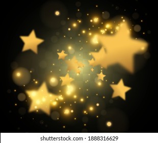 Bright beautiful star.Vector illustration of a light effect on a transparent background.	
