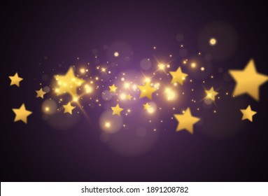 Bright beautiful star.Vector illustration of a light effect on a transparent background.	
