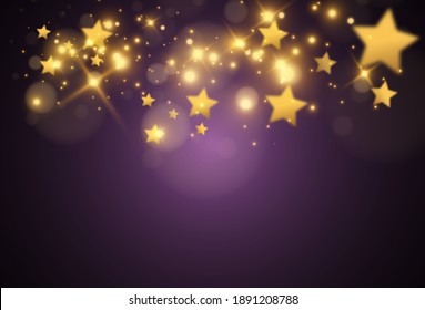 Bright beautiful star.Vector illustration of a light effect on a transparent background.	
