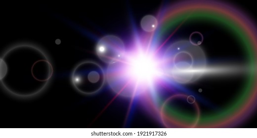 Hermosa estrella brillante.Ilustración vectorial de un efecto de luz sobre un fondo transparente.	
