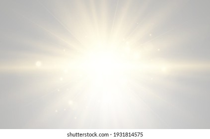 Hermosa estrella brillante.Ilustración vectorial de un efecto de luz sobre un fondo transparente.	
