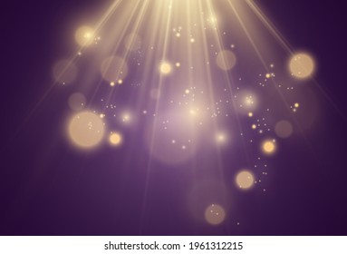 Hermosa estrella brillante.Ilustración vectorial de un efecto de luz sobre un fondo transparente.