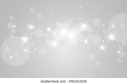 Bright beautiful star.Vector illustration of a light effect on a transparent background.