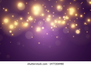 Bright beautiful star.Vector illustration of a light effect on a transparent background.