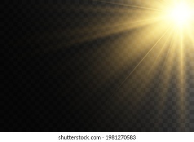 	
Bright beautiful star.Vector illustration of a light effect on a transparent background.	
