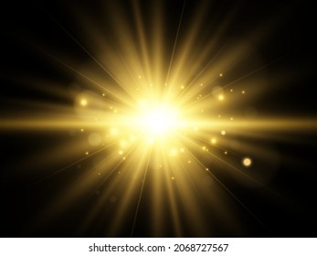 	
Bright beautiful star.Vector illustration of a light effect on a transparent background.	
