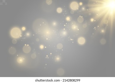 Bright beautiful star.Vector illustration of a light effect on a transparent background.