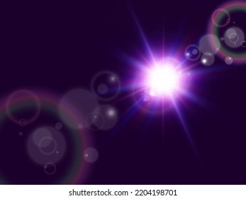 	
Bright beautiful star.Vector illustration of a light effect on a transparent background.