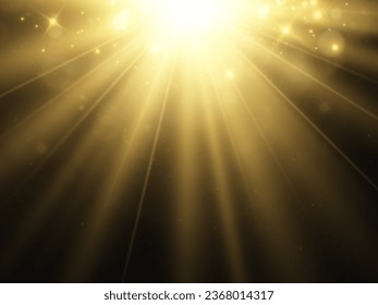Hermosa estrella brillante.Ilustración vectorial de un efecto de luz sobre un fondo transparente.	
