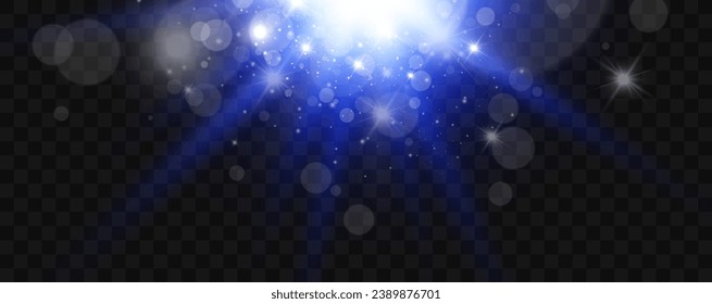 Bright beautiful star.Vector illustration of a light effect on a background.	
