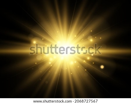 	
Bright beautiful star.Vector illustration of a light effect on a transparent background.	
