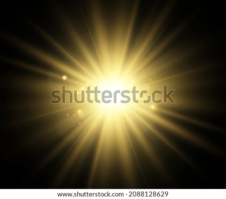Bright beautiful star.Vector illustration of a light effect on a transparent background.	
