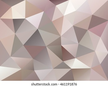 Bright beige abstract triangular polygonal background