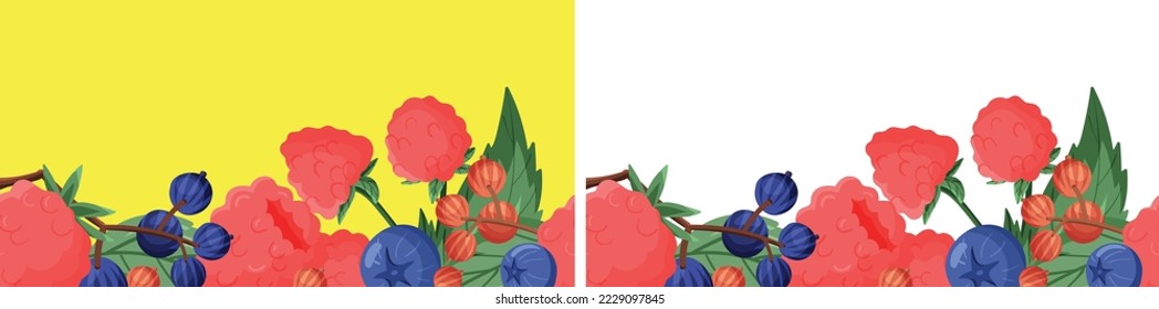 Bordes transparentes de berry brillante.ilustración vectorial