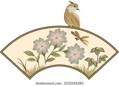 The bright bird tit, pink flower hellebore, weaving from twigs, gold ornaments, winter background, Christmas composition. Isolated on white background.