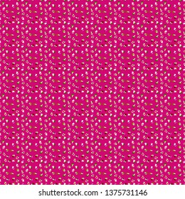 Bright birthday pattern on pink, white and magenta. For food poster design. Seamless pattern cake. Vector illustration.