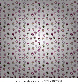 Bright birthday pattern on white, black and pink. Wrapping paper. Vector. Watercolor seamless pattern with cupcakes.