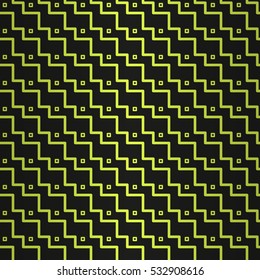 Bright black geometric seamless pattern background in tribal style.