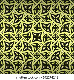 Bright black geometric seamless pattern in lightning style. Shining, contrast design for banner, ads, carpet or other purpose. Simple tessellated repeatable backdrop. Modern decor.