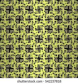 Bright black geometrical seamless pattern in carpet style. Actual motif.