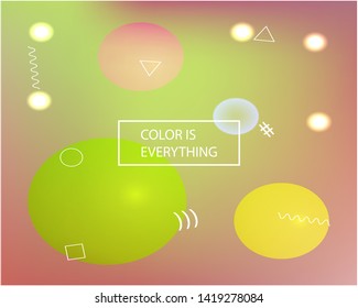 Bright blend texture picture. EPS. Vector illustration presentation. Juicy splash and spreading spot. Green elegant blend glossy texture picture.
