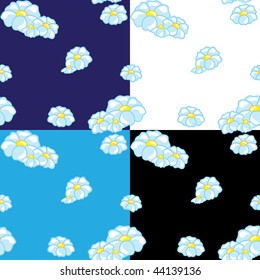 Bright blossom camomiles seamless for design